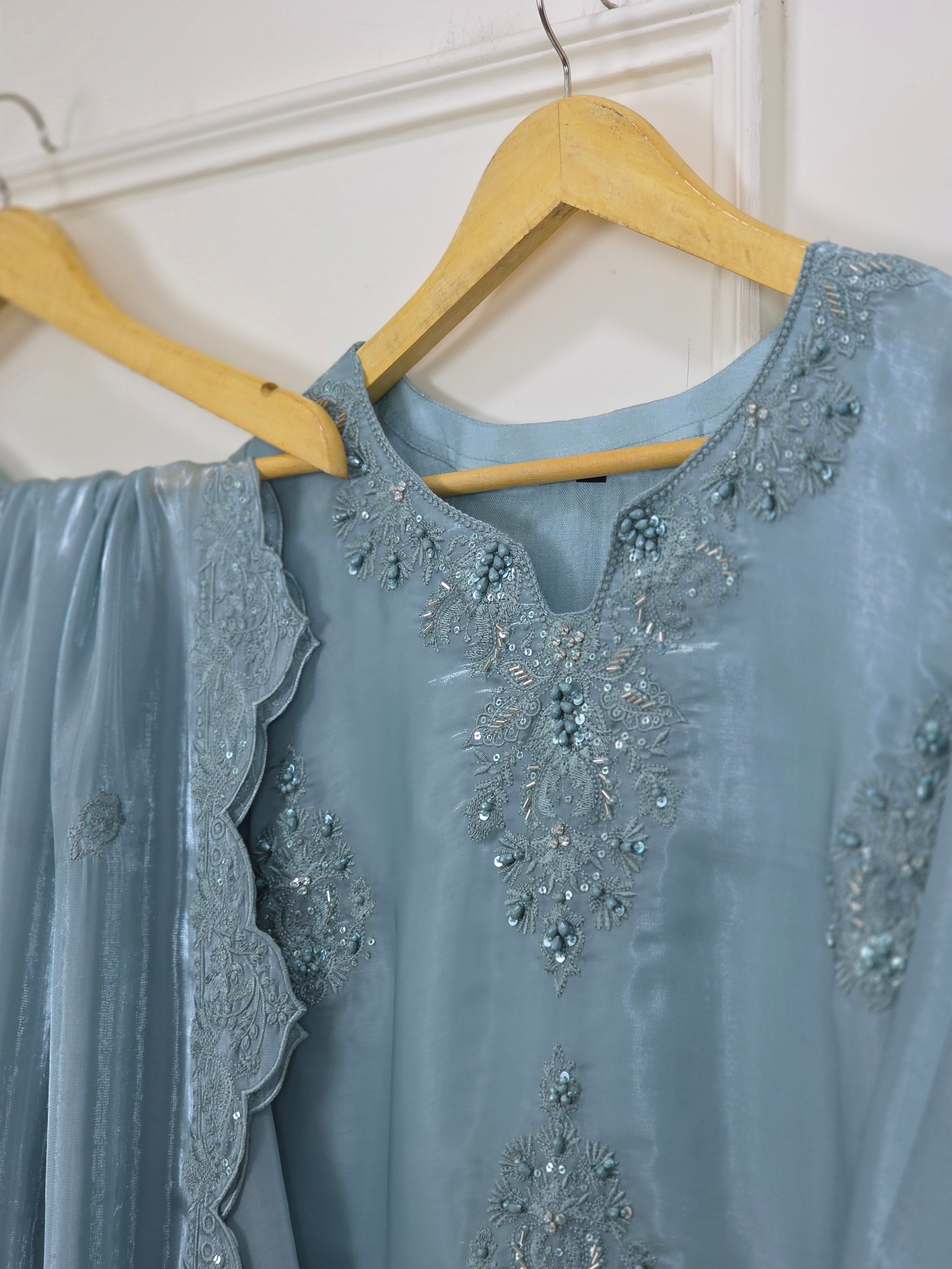 Embroidered Organza 3-Piece Suit