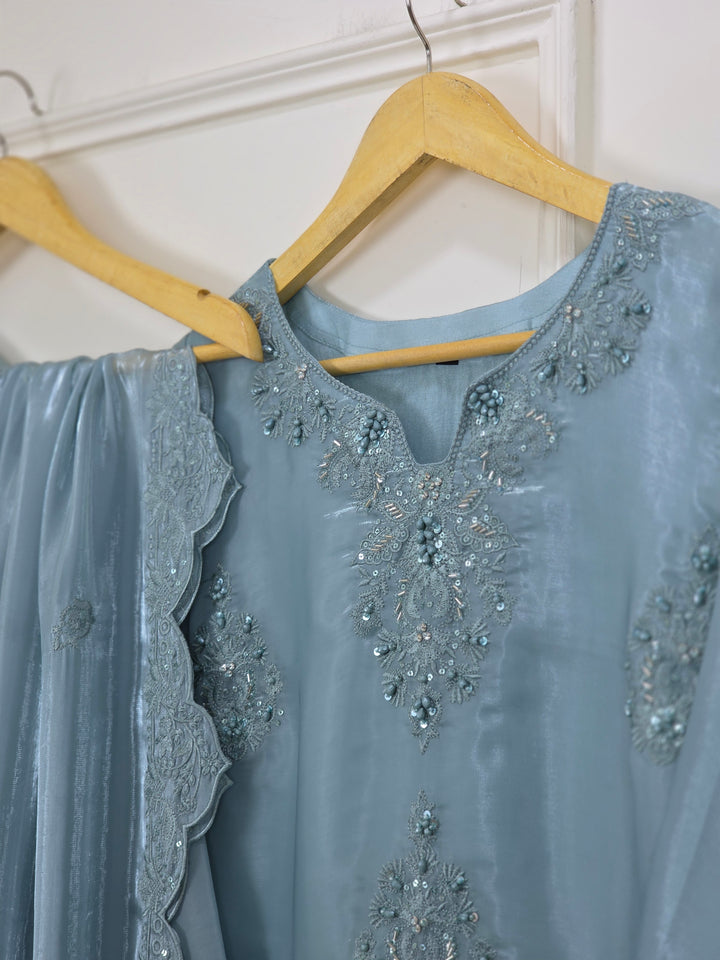 Embroidered Organza 3-Piece Suit