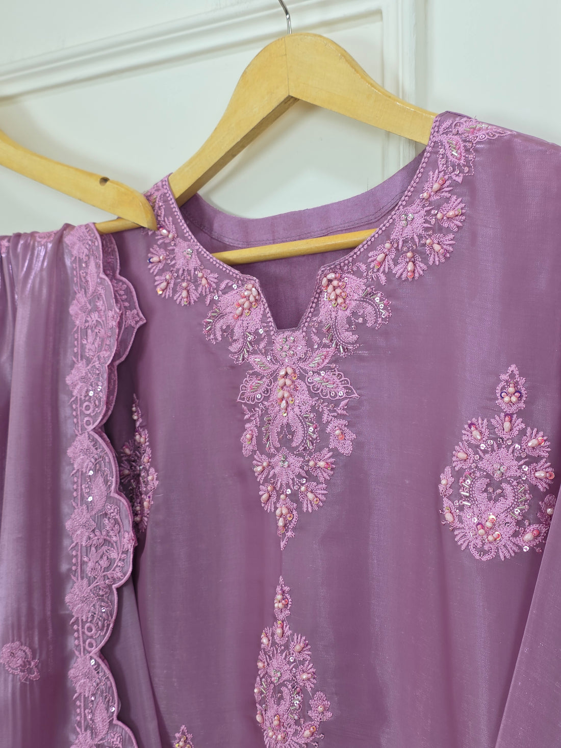 Embroidered Organza 3-Piece Suit