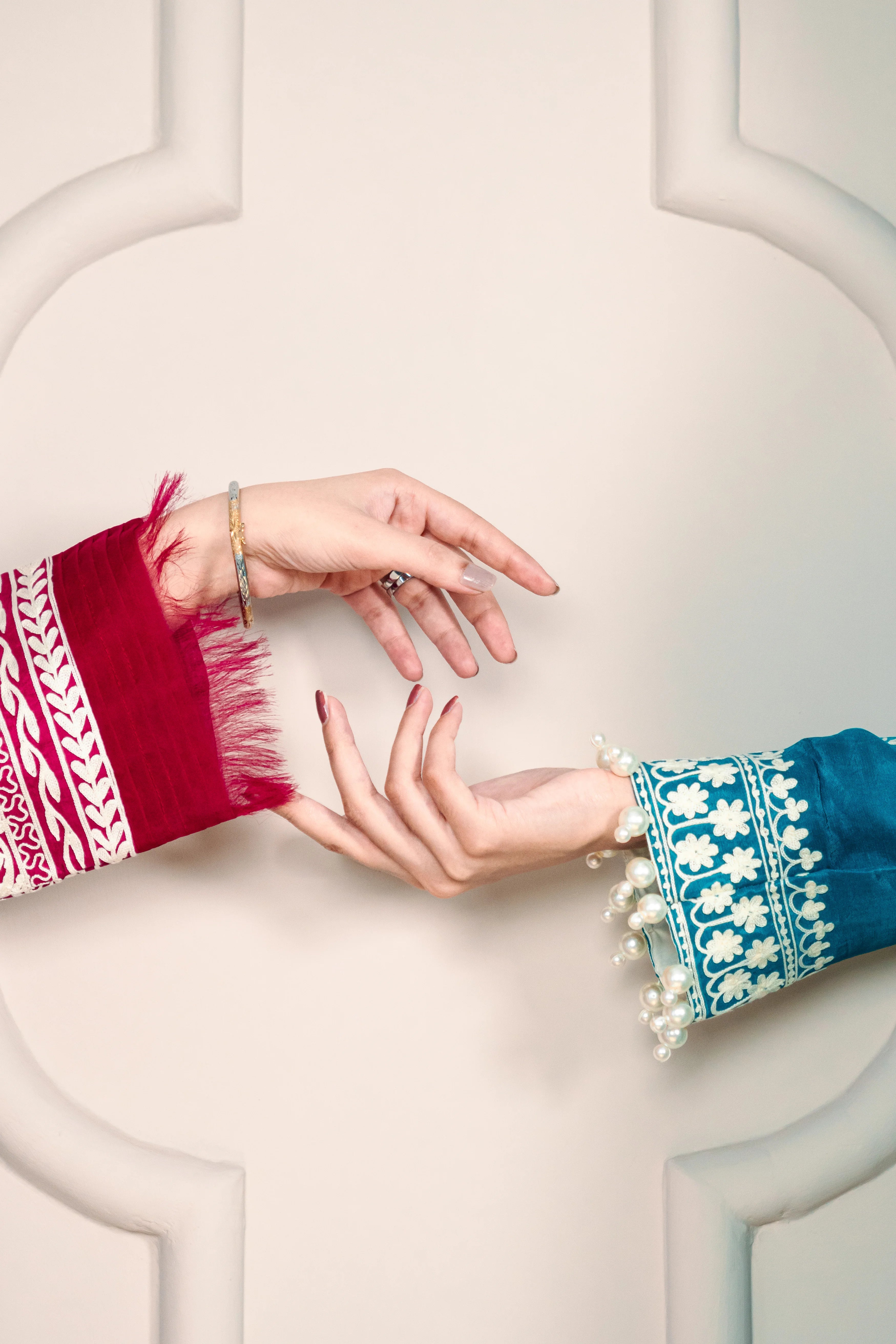 3 Piece Stiched Ombré Silk Suit (Pret)