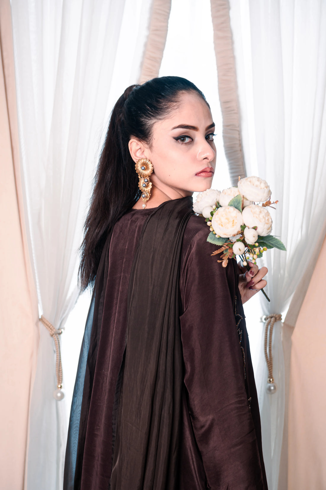 3 Piece Stiched Jade Green Silk Suit (Pret)