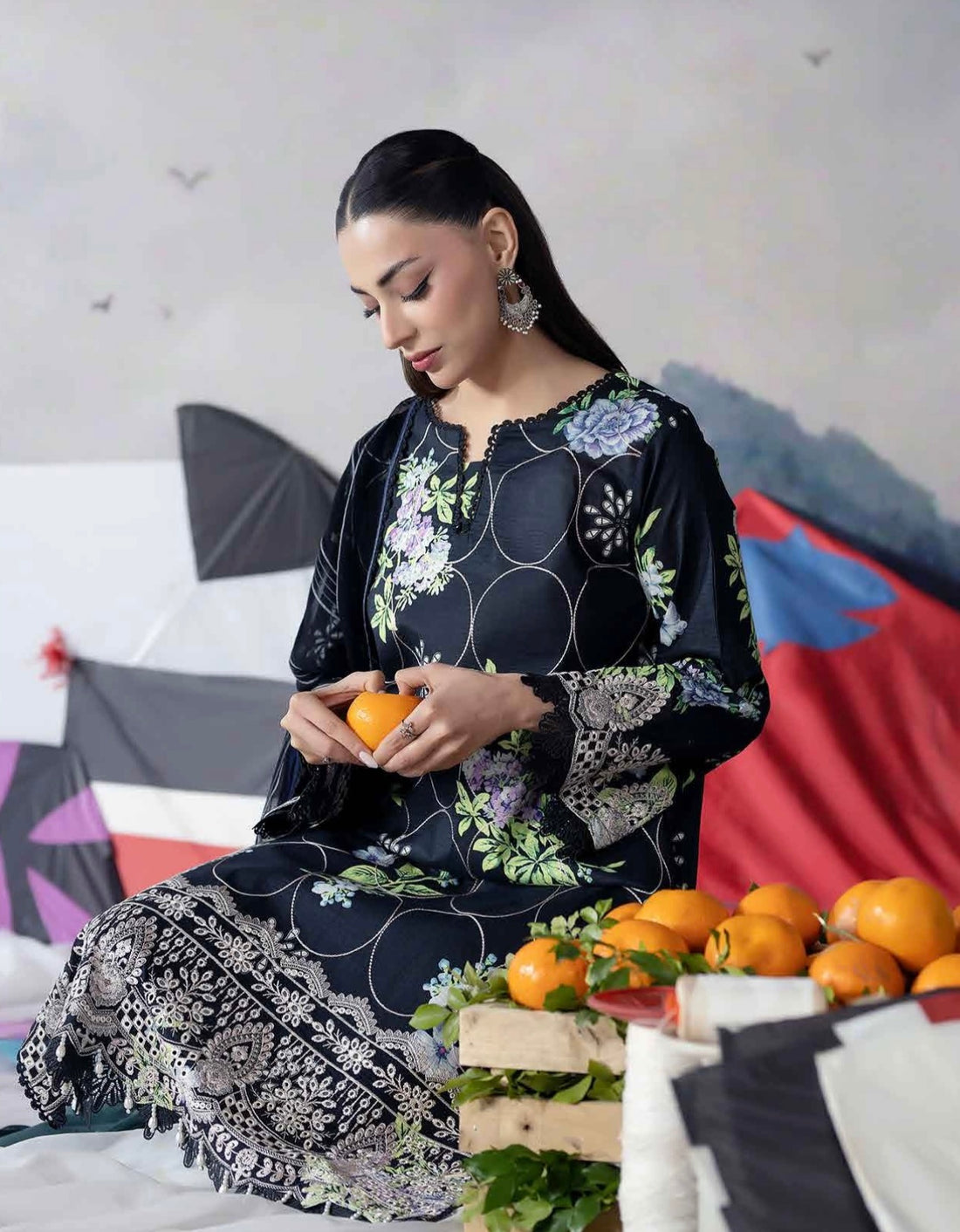 Black Printed Long Shirt