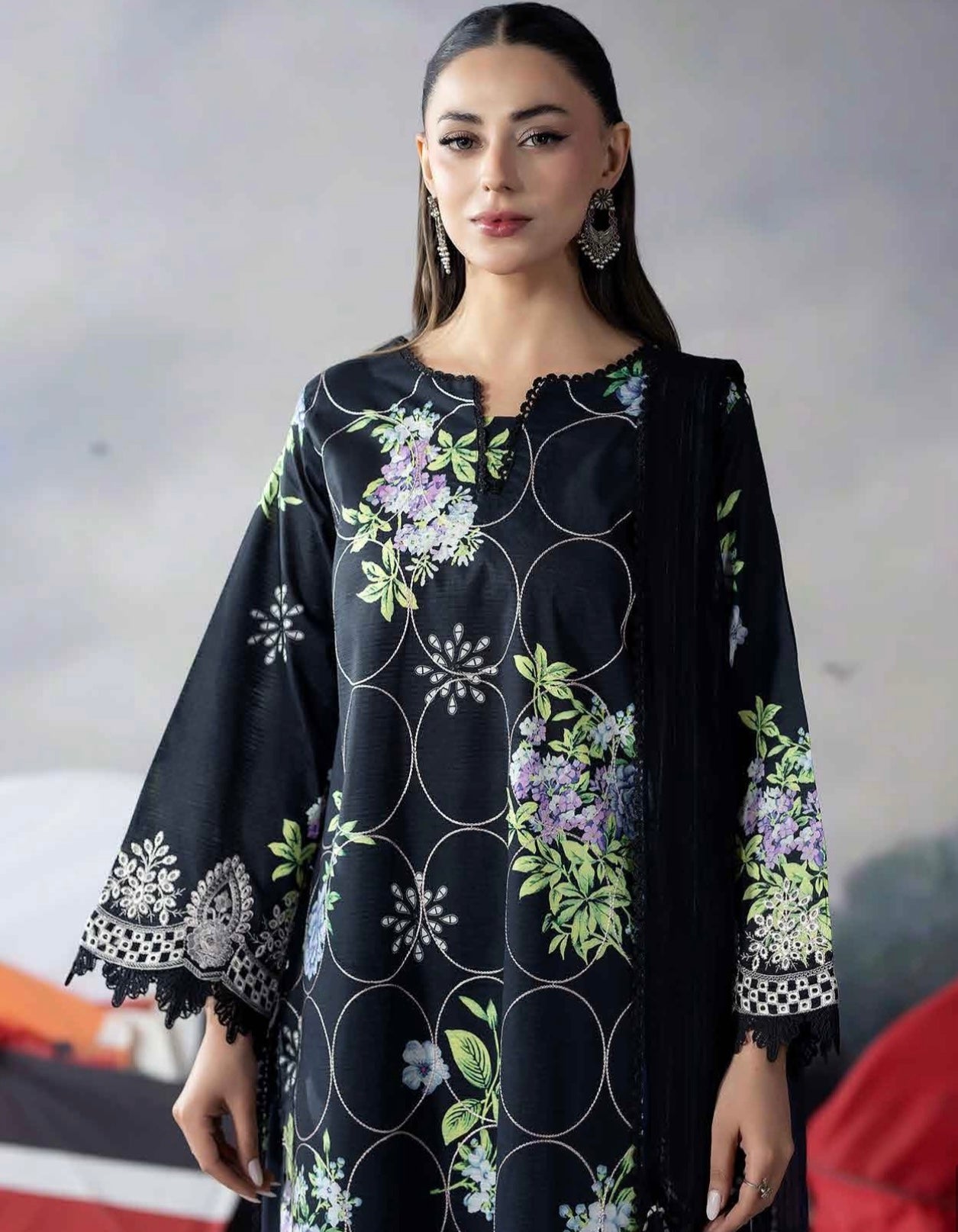 Black Printed Long Shirt