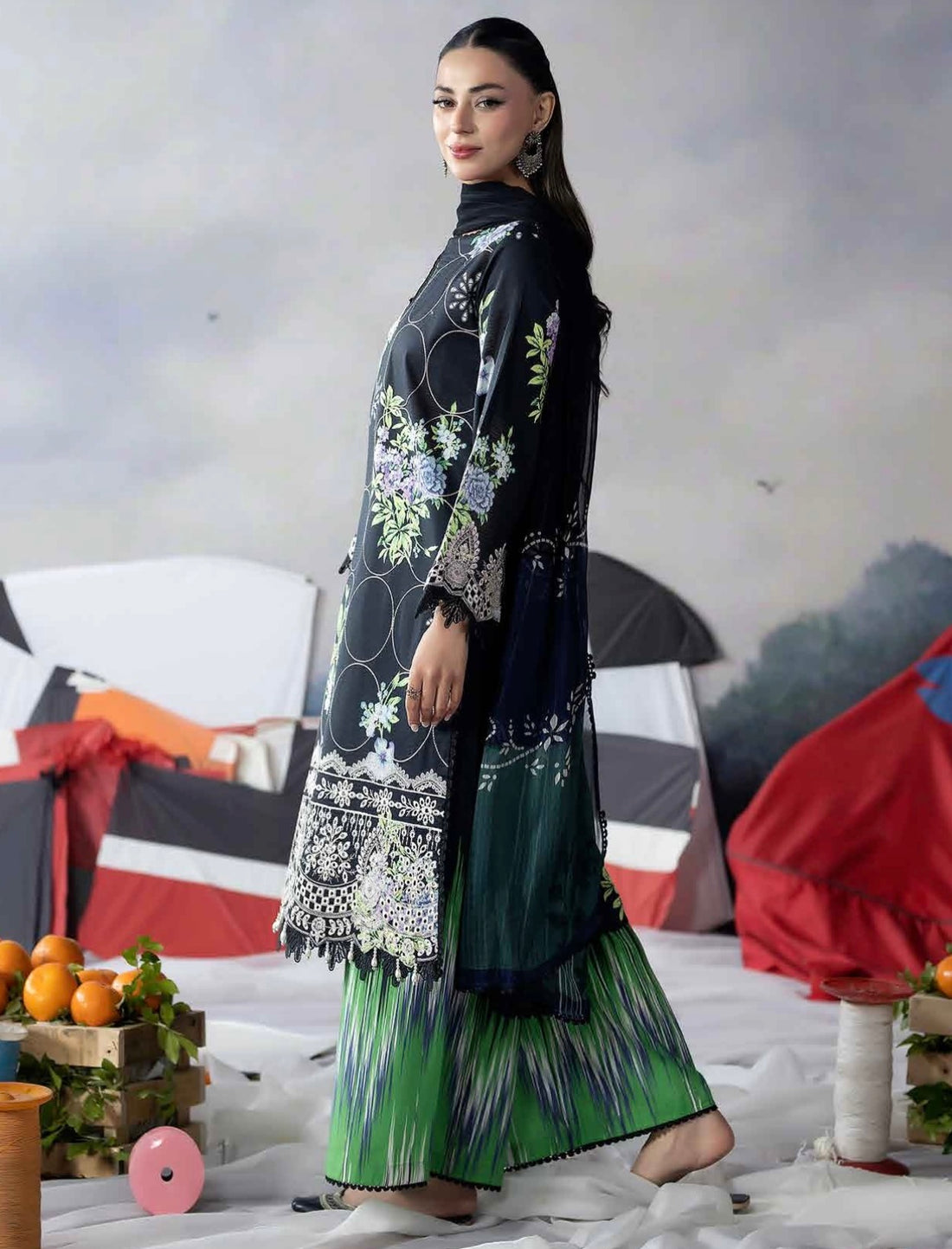 Black Printed Long Shirt