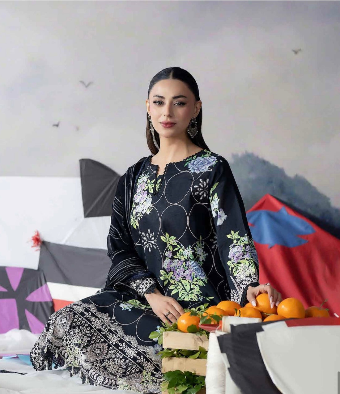 Black Printed Long Shirt