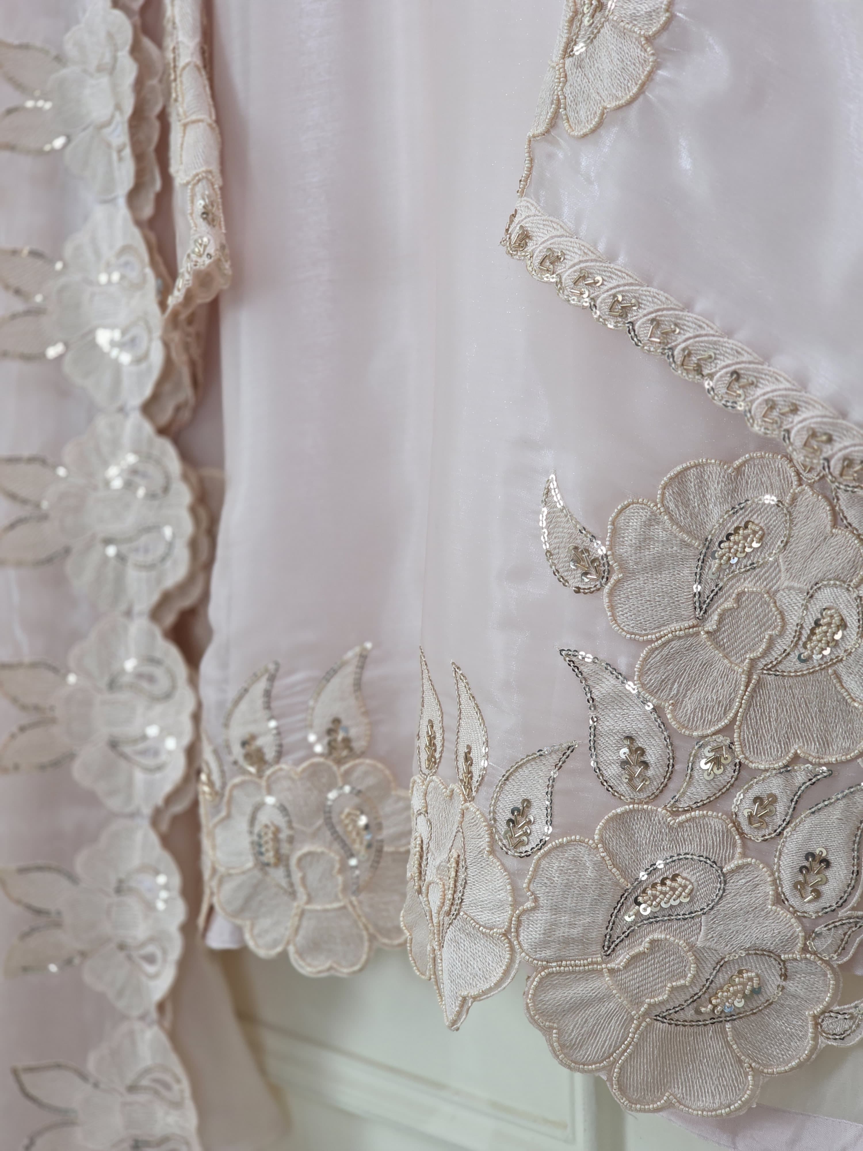 Shisha Silk Short Shirt with Appliqué Work & Flair Pants