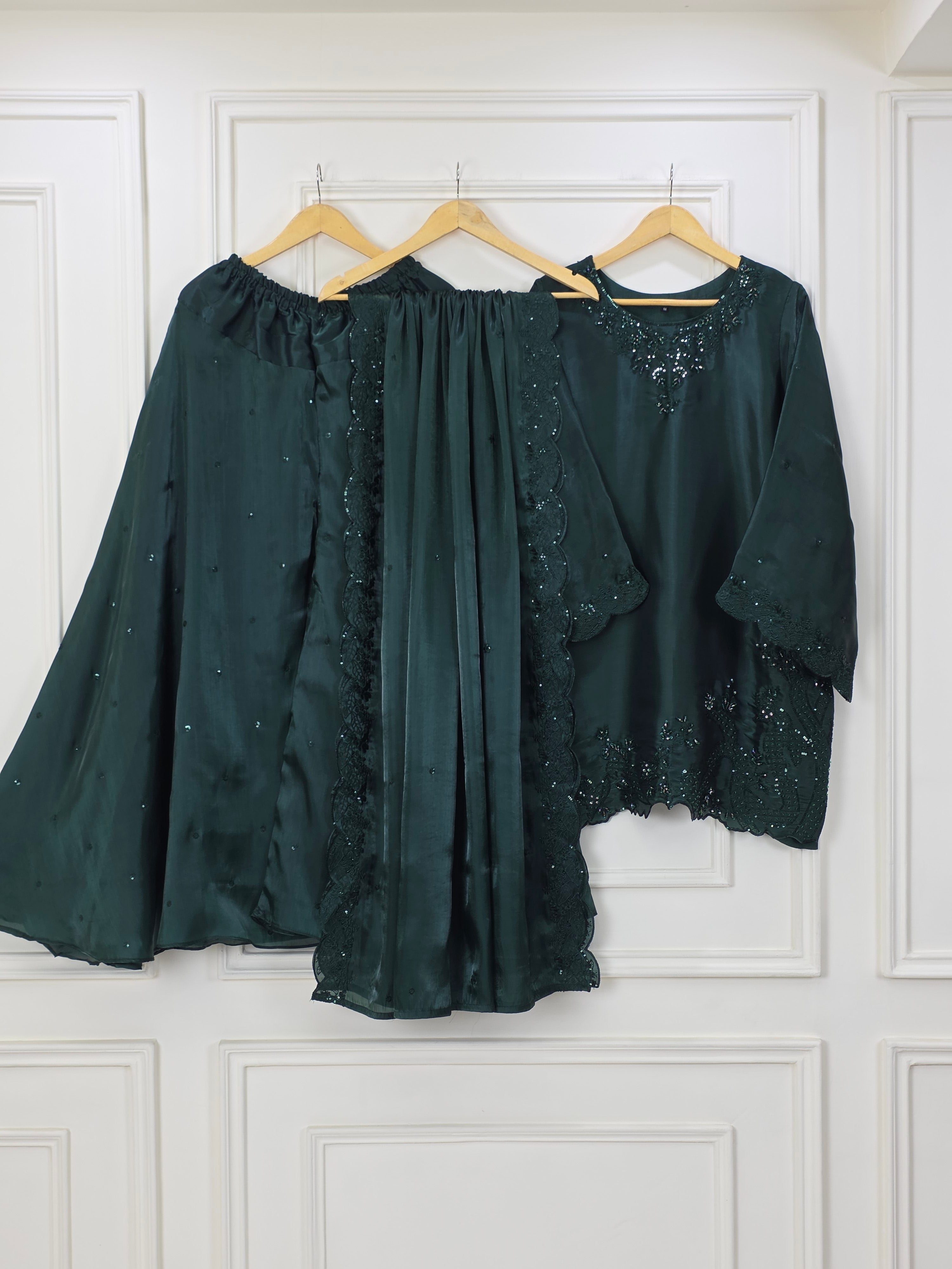 Shisha Silk Embellished 3-Piece Suit