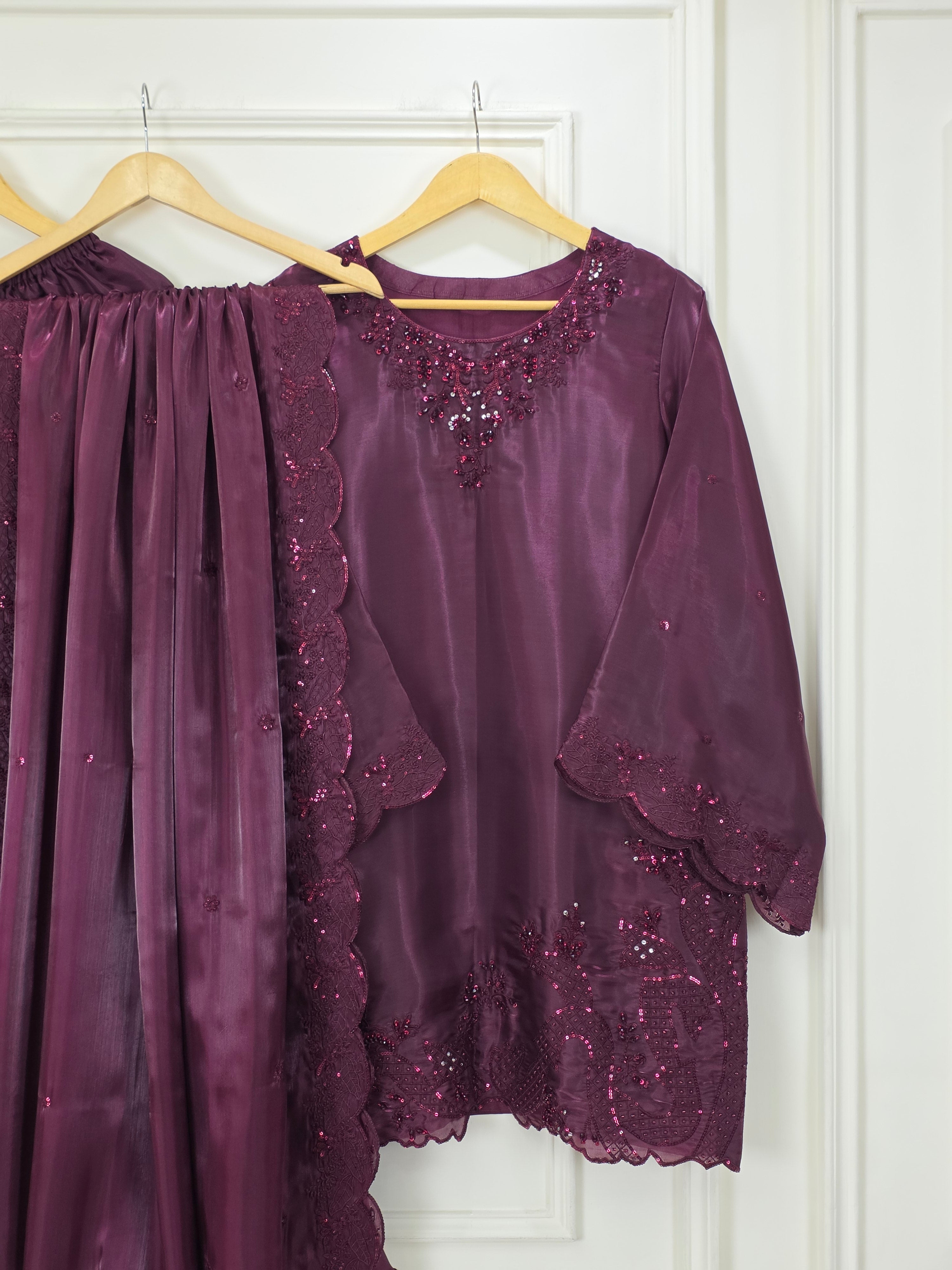 Shisha Silk Embellished 3-Piece Suit