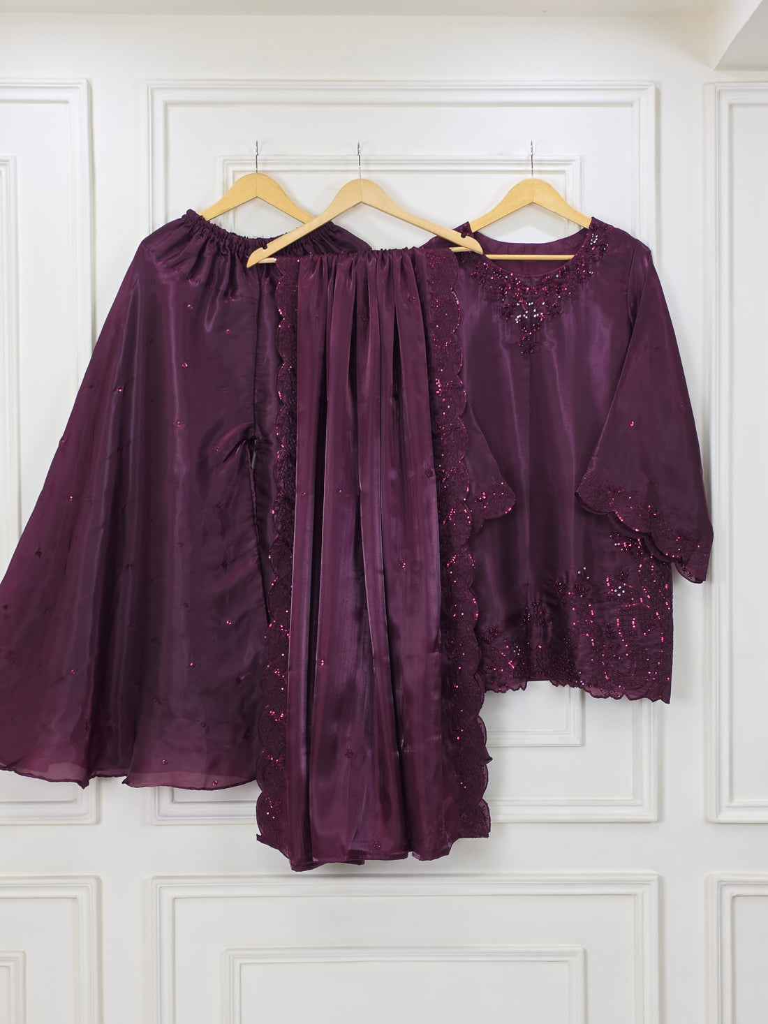 Shisha Silk Embellished 3-Piece Suit