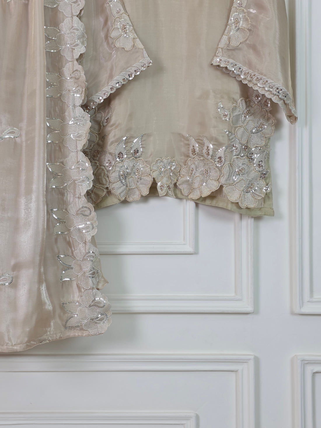 Sheesha Silk 3 Piece Suit with Cutwork Embroidery | Elegant Festive & Party Wear Pakistani Dress