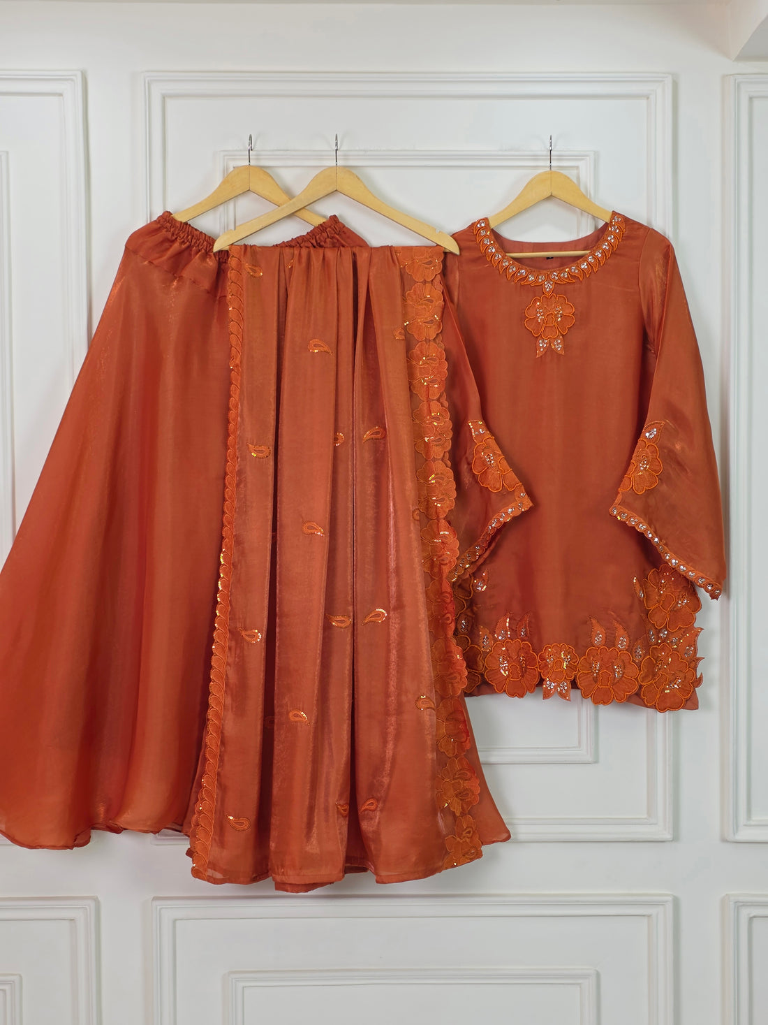 Sheesha Silk 3 Piece Suit with Cutwork Embroidery | Elegant Festive & Party Wear Pakistani Dress