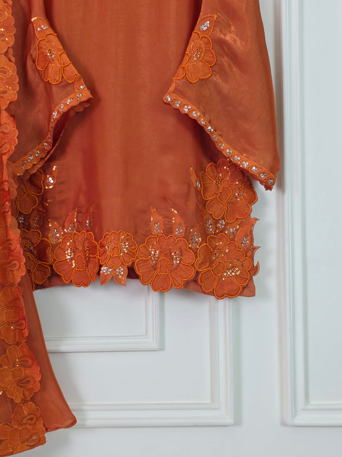 Sheesha Silk 3 Piece Suit with Cutwork Embroidery | Elegant Festive & Party Wear Pakistani Dress
