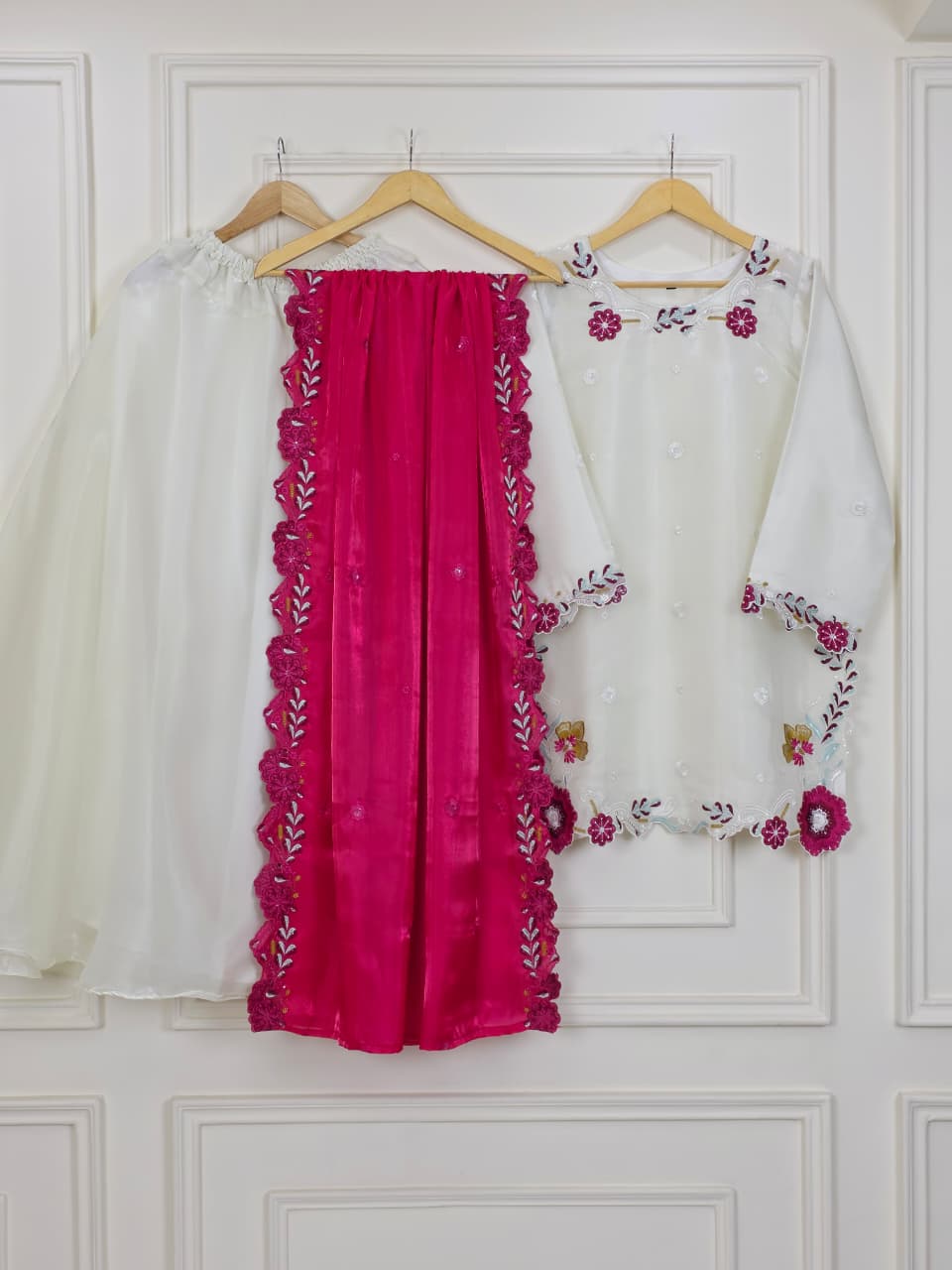 White Organza | 3 Piece