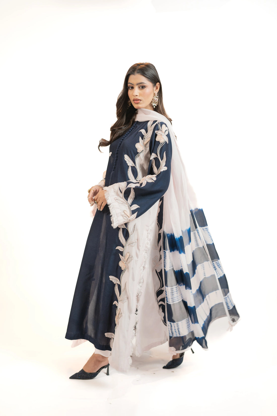 Navy & Baby Pink 3PC Dress