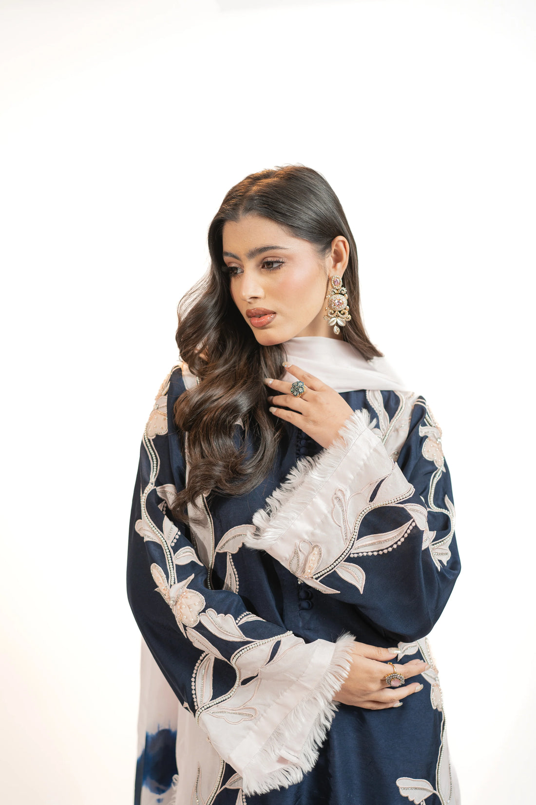 Navy & Baby Pink 3PC Dress