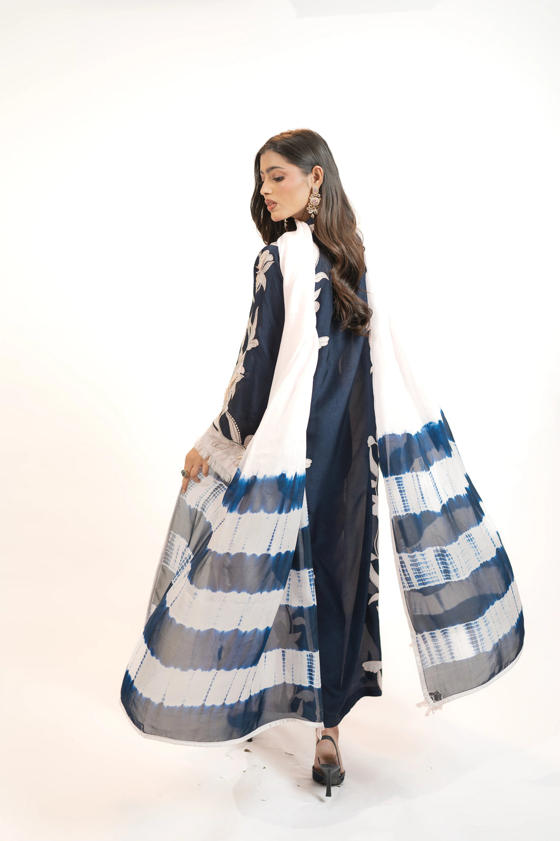 Navy & Baby Pink 3PC Dress