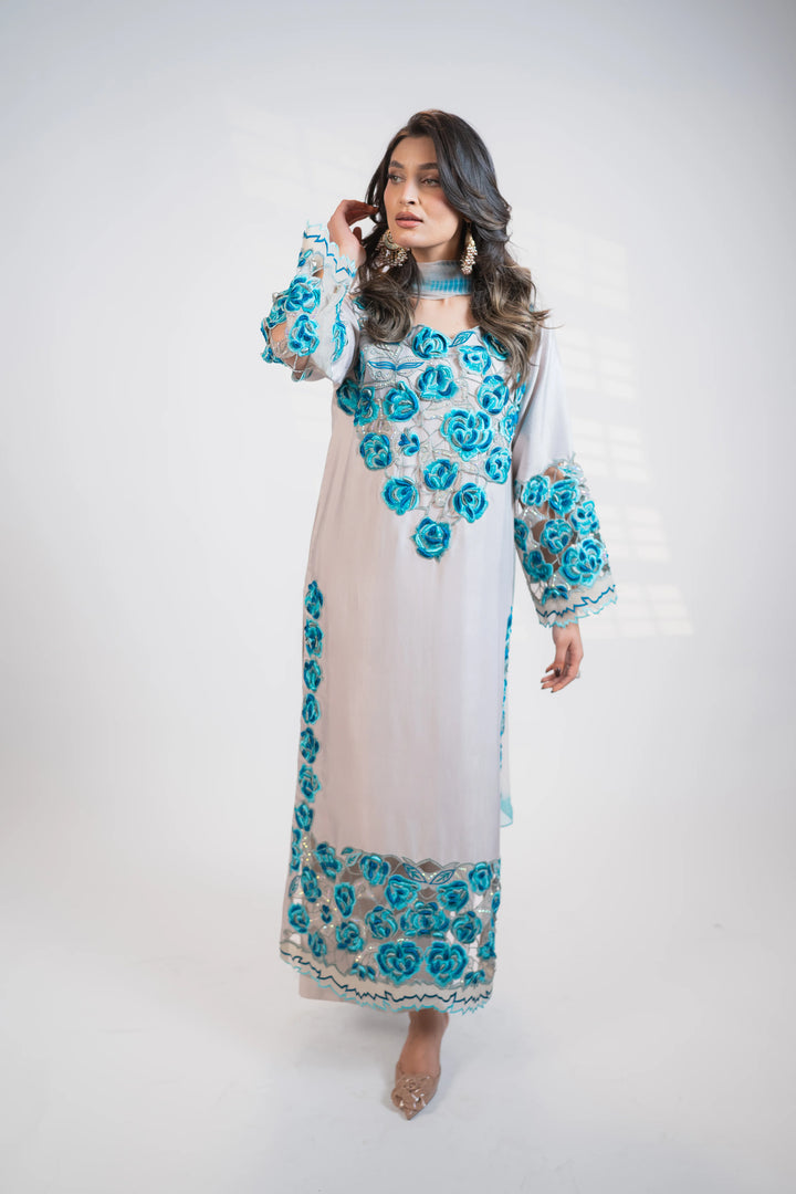 Light Grey 3PC Dress