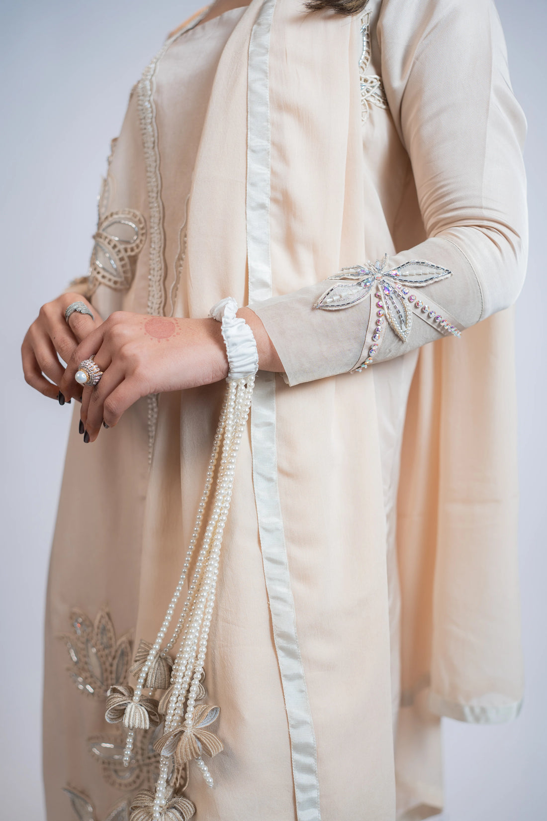 Ivory Pure Silk 3PC Dress