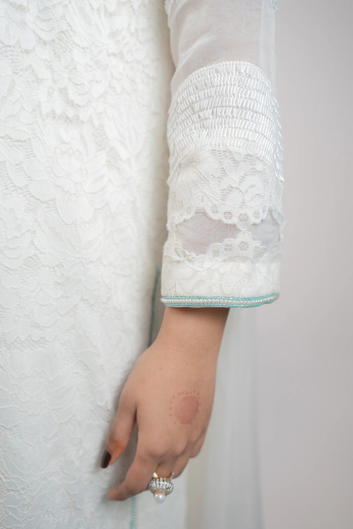 Pristine White Chantelle 3PC Dress