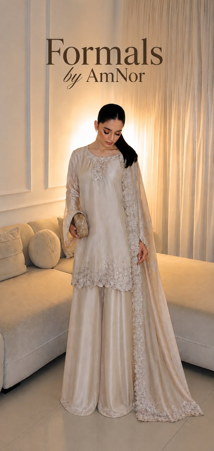 Sheesha Silk 3 Piece Suit with Cutwork Embroidery | Elegant Festive & Party Wear Pakistani Dress