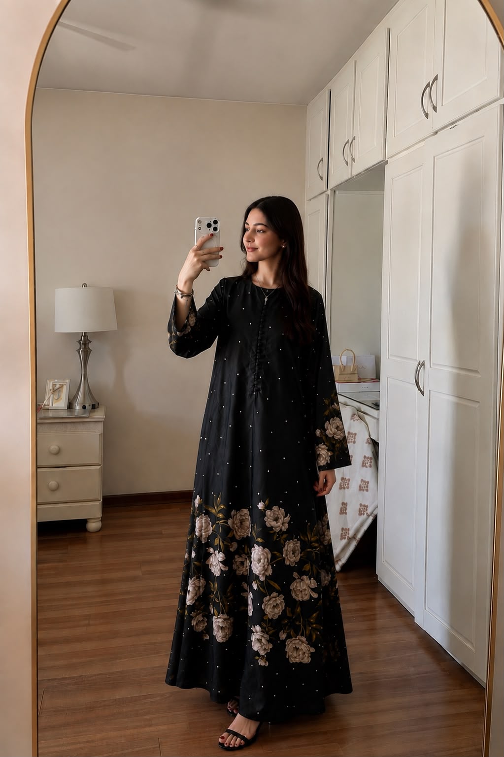 Silk Printed Kaftan – Elegant One-Piece Women’s Dress