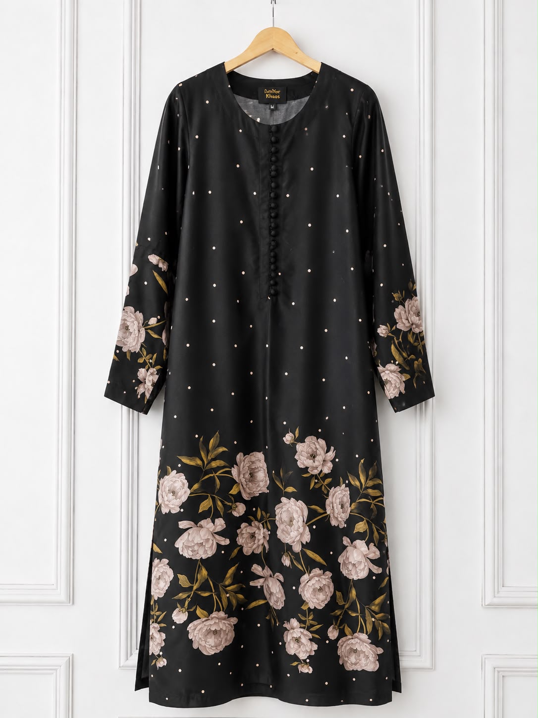 Silk Printed Kaftan – Elegant One-Piece Women’s Dress